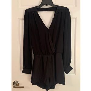 Parker Irving Silk Jumper Romper Black Size S
